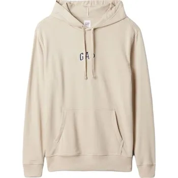 Pánská mikina Pánská mikina GAP V-INT MINI ARCH LOGO XXL Béžová, Černá