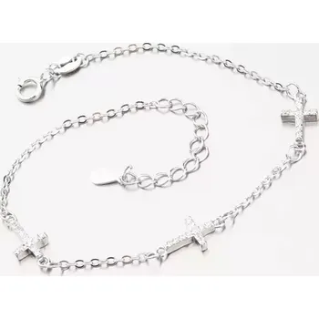 Náramek Dámský náramek stříbro 925 zirkon BST-14352-02 délka 18 cm
