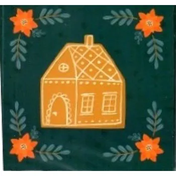 Jmenovka na stůl Nekupto Vánoční kartičky na dárky Perníková chaloupka 6,5 x 6,5 cm 6 kusů