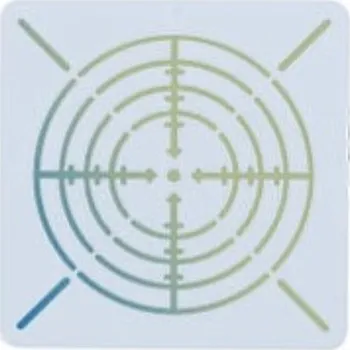 Plast. šablona, TERČ 2, 9x9,1 cm, 1ks