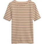 Dámské tričko GAP SS MOD CREW SHINE XS Béžová, Hnědá