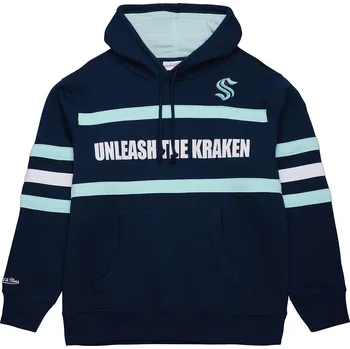 Pánská mikina Mitchell & Ness Pánská mikina Seattle Kraken NHL Head Coach Hoodie Current Logo Velikost: XL