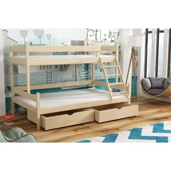 Dětská postel Patrová postel s rozšířeným spodním lůžkem 002 90/120 x 200 cm - více odstínů