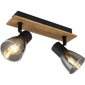 Stropní/nástěnné osvětlení Claude 25 cm, černá, 2 svítidla