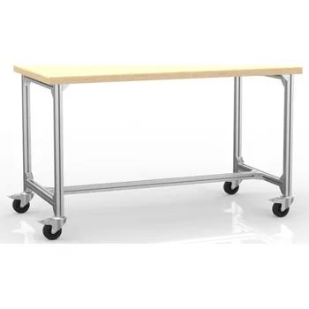 Dílenský stůl Pojízdný pracovní stůl z hliníkových profilů šířka 1500 mm