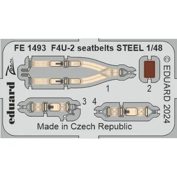 Plastikový model Eduard 1/48 F4U-2 seatbelrs STEEL (HOBBY BOSS)