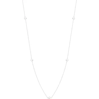 Náhrdelník Náhrdelník ze stříbra 925 - bílé perly Swarovski, polokoule, 800 mm