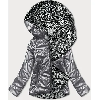 Dámská cargo bunda Oboustranná šedá bunda pro ženy s kapucí 974 SWEST, odstíny šedé XXL (44) i392_19531-48