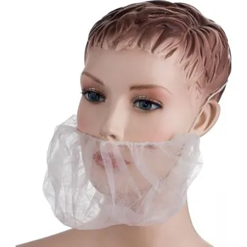 Jednorázový oděv PD-BEARD Vousenka bílá z netkané textilie 1 ks