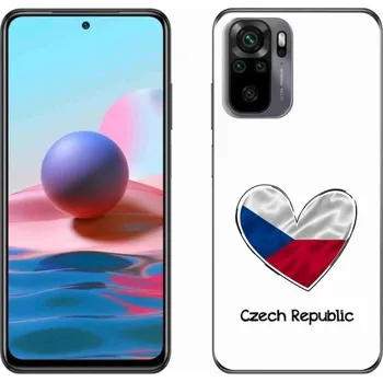 Pouzdro na mobilní telefon Gelový kryt mmCase na Xiaomi Redmi Note 10S - vlajka srdce bílé pozadí