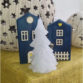 Svíčka Svíčka - smrk Barva: Bílá