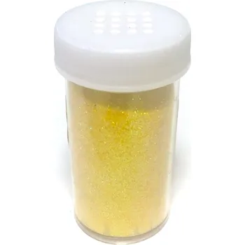 Textilie Glitry-sypké, třpytky, žlutá,20g