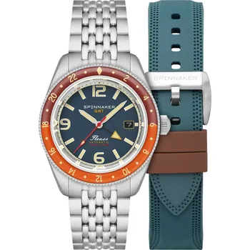 Hodinky Spinnaker SP-5120-55 Mens Watch Fleuss GMT Automatic Set 43mm 15ATM