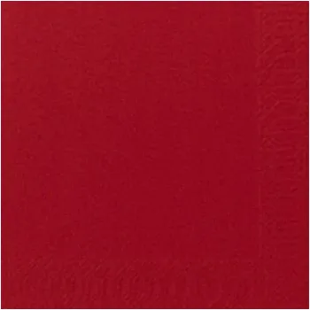 Papírový ubrousek Ubrousek 24 x 24 cm 2vrstvý červený (300&nbsp;ks)