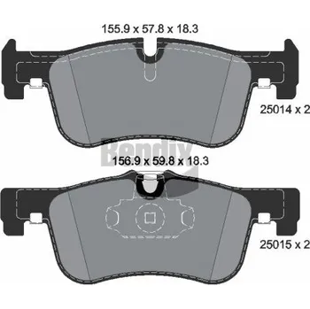 Brzdová destička Sada brzdových destiček, kotoučová brzda BENDIX Braking BPD1085
