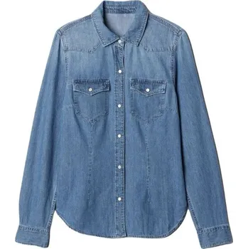 Dámská košile Dámská košile GAP V-DENIM WESTERN XXS Modrá