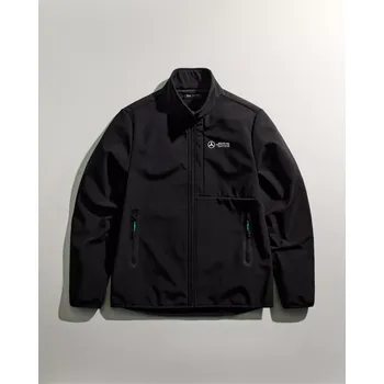 Pánská větrovka Volnočasová softshell bunda Mercedes AMG F1 černá - M