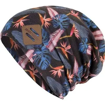 Čepice SENSOR ČEPICE MERINO IMPRESS LOGO černá/floral Velikost: L