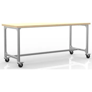 Dílenský stůl Pojízdný pracovní stůl z hliníkových profilů šířka 2000 mm