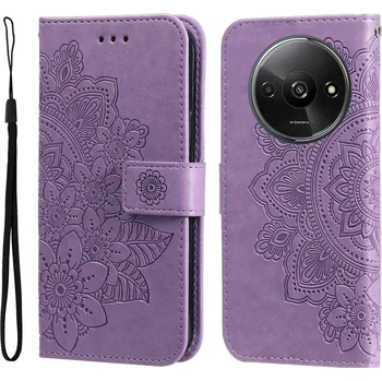 Pouzdro na mobilní telefon Mandala knížkové pouzdro na Xiaomi Redmi A3 - fialové