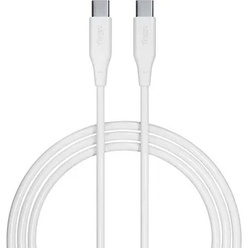 Mobilní telefon Datový kabel Allity AUC-02 USB-C/USB-C 1m 100W bílý