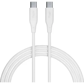 Mobilní telefon Datový kabel Allity AUC-02 USB-C/USB-C 1m 60W bílý