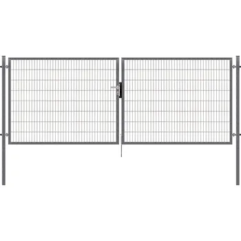 Dvoukřídlá brána 2D PILOFOR® SUPER pozinkovaná (Zn) - rozměr 4118 × 980 mm