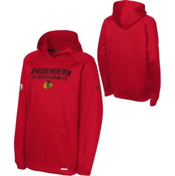 Chlapecká mikina Outerstuff Dětská mikina Chicago Blackhawks NHL Apro Rink Pullover Hood Velikost: Dětské M (9 - 11 let)