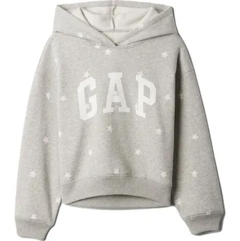 Dámské oblečení Dívčí mikina GAP V-OVRZD LOGO XS Šedá, Bílá