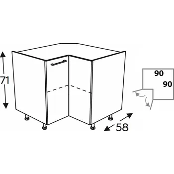 Kuchyňská skříňka Kuchyňská skříňka Mono M DRP90