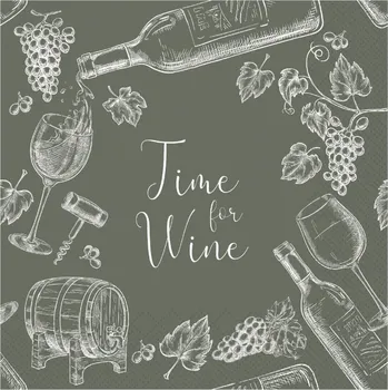 Papírový ubrousek Ubrousky - čas na víno