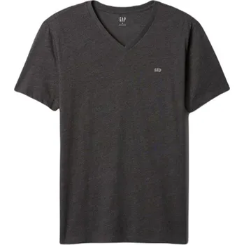 Pánské tričko Pánské tričko GAP V-FRCH EVERYDAY XL Tmavě šedá, Bílá