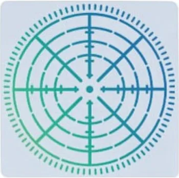 Plast. šablona, TERČ 6, 13x13,1 cm, 1ks