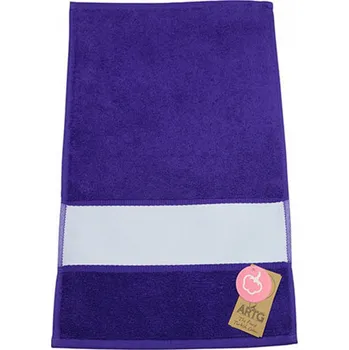 Ručník ARTG Bavlněný ručník pro hosty s bordurou pro dekorace 30 x 50 cm Barva: Fialová, Velikost: 30 x 50 cm AR085