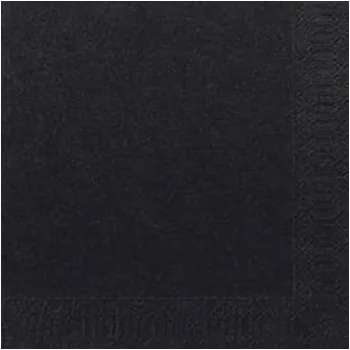 Papírový ubrousek Ubrousek 33 x 33 cm 2vrstvý černý (125&nbsp;ks)