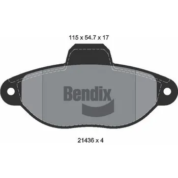 Brzdová destička Sada brzdových destiček, kotoučová brzda BENDIX Braking BPD1007