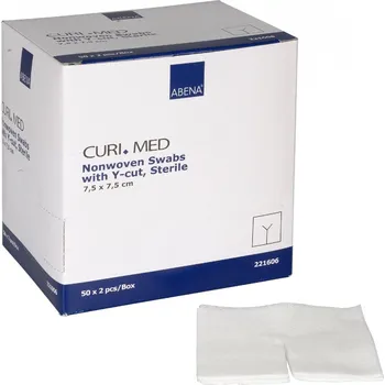 Kompres Kompresy s "Y" zářezem, sterilní 100 ks 7,5 x 7,5 cm