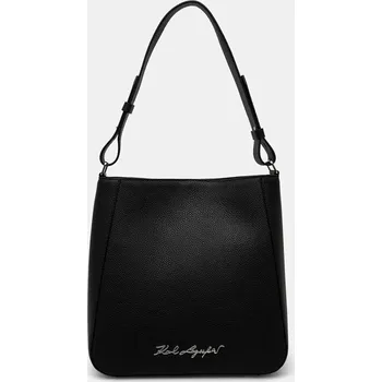 Kabelka Kožená kabelka Karl Lagerfeld 24WW3009 černá 99X, vel. ONE SIZE