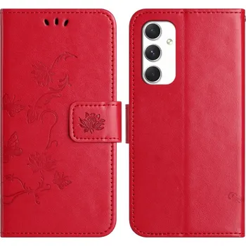 Pouzdro na mobilní telefon Flower knížkové pouzdro na Samsung Galaxy A16 4G/5G - červené