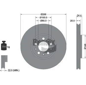 Brzdový kotouč Brzdový kotouč BENDIX Braking BDS1052HC