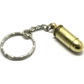 Přívěsek Přívěsek na klíče z náboje 9mm Makarov - zlatý