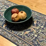 BYTEMA Gobelínový ubrus a šál WILLIAM MORRIS modrý 100 x 100 cm