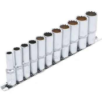 Hlavice 3/8” nástrčné prodloužené 12hranné, velikosti 8-19 mm, sada 11 ks - BGS 5252