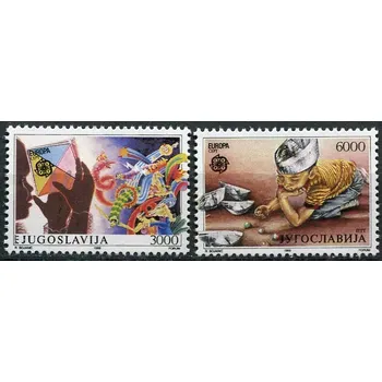 Poštovní známka (1989) MiNr. 2340 - 2341 ** - Jugoslávie - Europa: Dětské hry