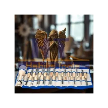 Dláto SADA řezbářských dlát PFEIL s paličkou - 25 ks (rolovací jutový obal)