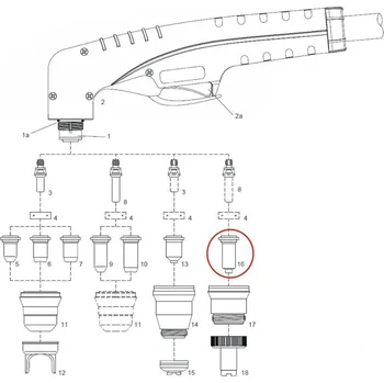 plazmová řezačka Dýza dlouhá 1,1 60 A pro hořák HS-60, SCP 60