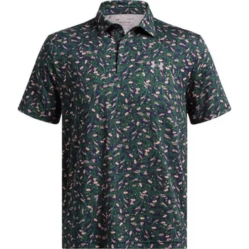 Pánské tričko Under Armour Playoff 3.0 Printed pánské polo, midnight navy/forest green/tetra gray pánské, XXL