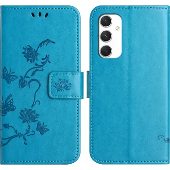 Pouzdro na mobilní telefon Flower knížkové pouzdro na Samsung Galaxy A16 4G/5G - modré