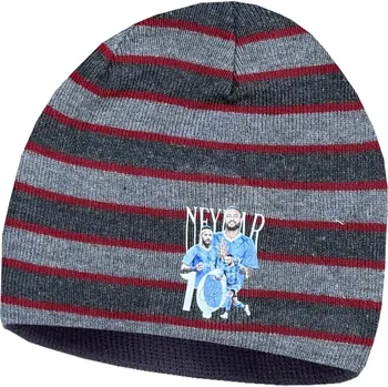 Čepice Numberoplus Dětská fotbalová pletená čepice - Al-Hilal Neymar JR 10 Barva: Černá a šedá