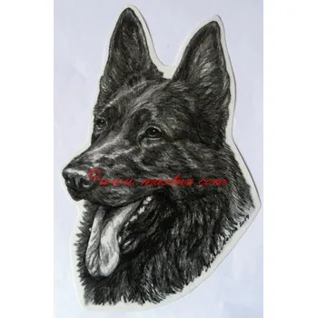 Samolepka německý ovčák - archiv c588 - Malá - přibližně jako pohlednice